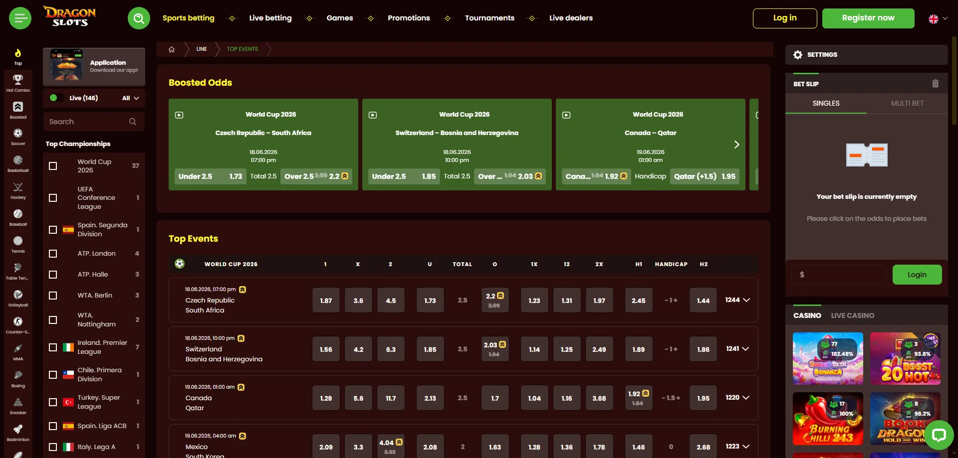 DragonSlots Casino New Zealand overview — top online casino 2026